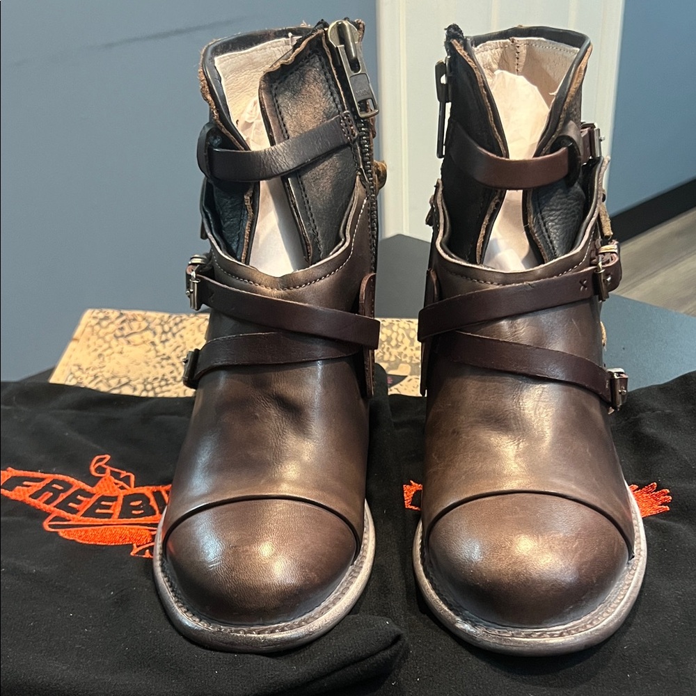Brown Leather Ankle Boots